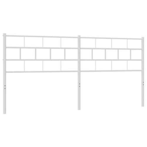 Sengegavl 160 cm metal hvid