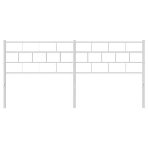 Sengegavl 160 cm metal hvid