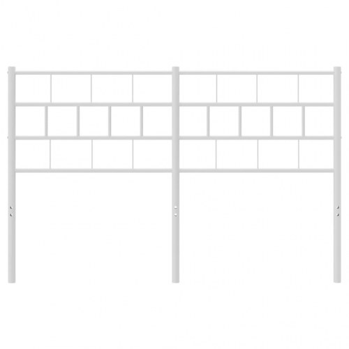Sengegavl 140 cm metal hvid