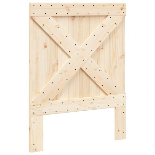 Sengegavl 80×104 cm i massivt fyrretræ - rustik træ sengegærde