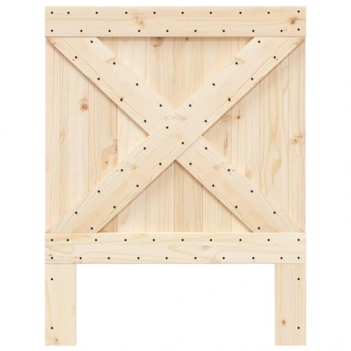Sengegavl 80×104 cm i massivt fyrretræ - rustik træ sengegærde