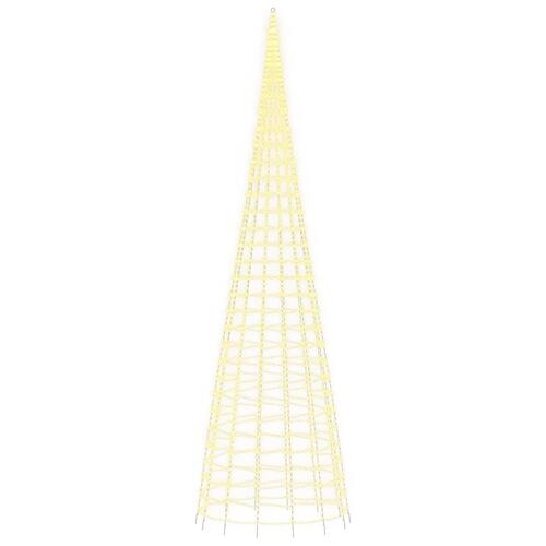 LED-juletræ til flagstang 3000 LED'er 800 cm varmt hvidt lys