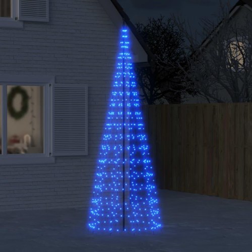 LED-juletræ til flagstang - 550 LED, 300 cm, blåt lys