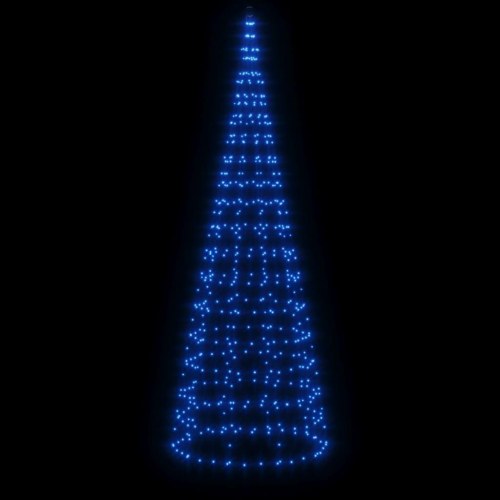 LED-juletræ til flagstang - 550 LED, 300 cm, blåt lys
