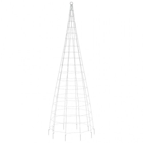 LED-juletræ til flagstang - 550 LED, 300 cm, blåt lys