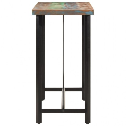 Barbord 110 x 55 x 107 cm i massivt genbrugstræ og jern