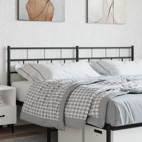 Sengegavl i metal 193 cm - sort
