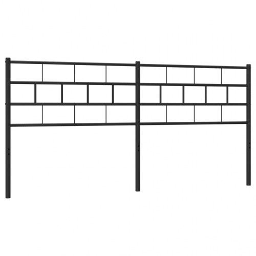 Sengegavl i metal 193 cm - sort