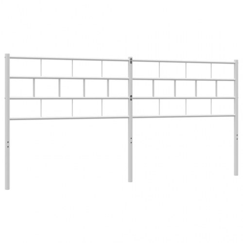 Sengegavl i metal 193 cm - hvid