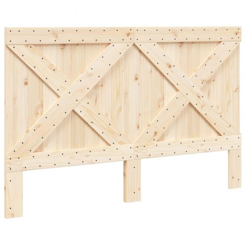 Sengegavl 160×104 cm i massivt fyrretræ - rustik dobbeltseng