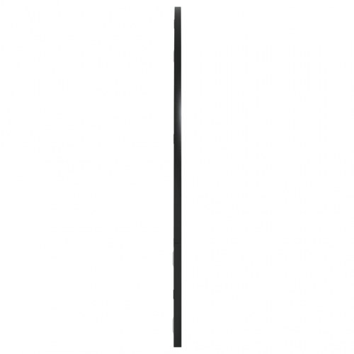 Vægspejl 100×70 cm - buet, sort jernramme
