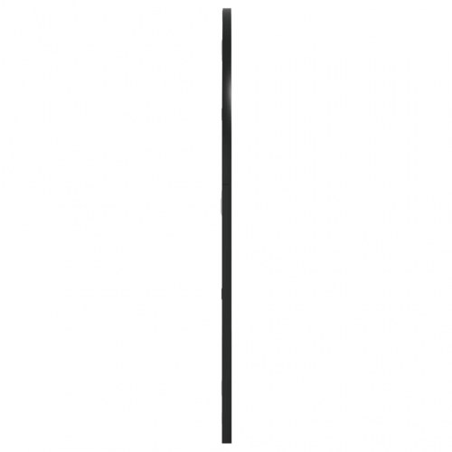 Vægspejl 60 × 70 cm - buet ramme i sort jern