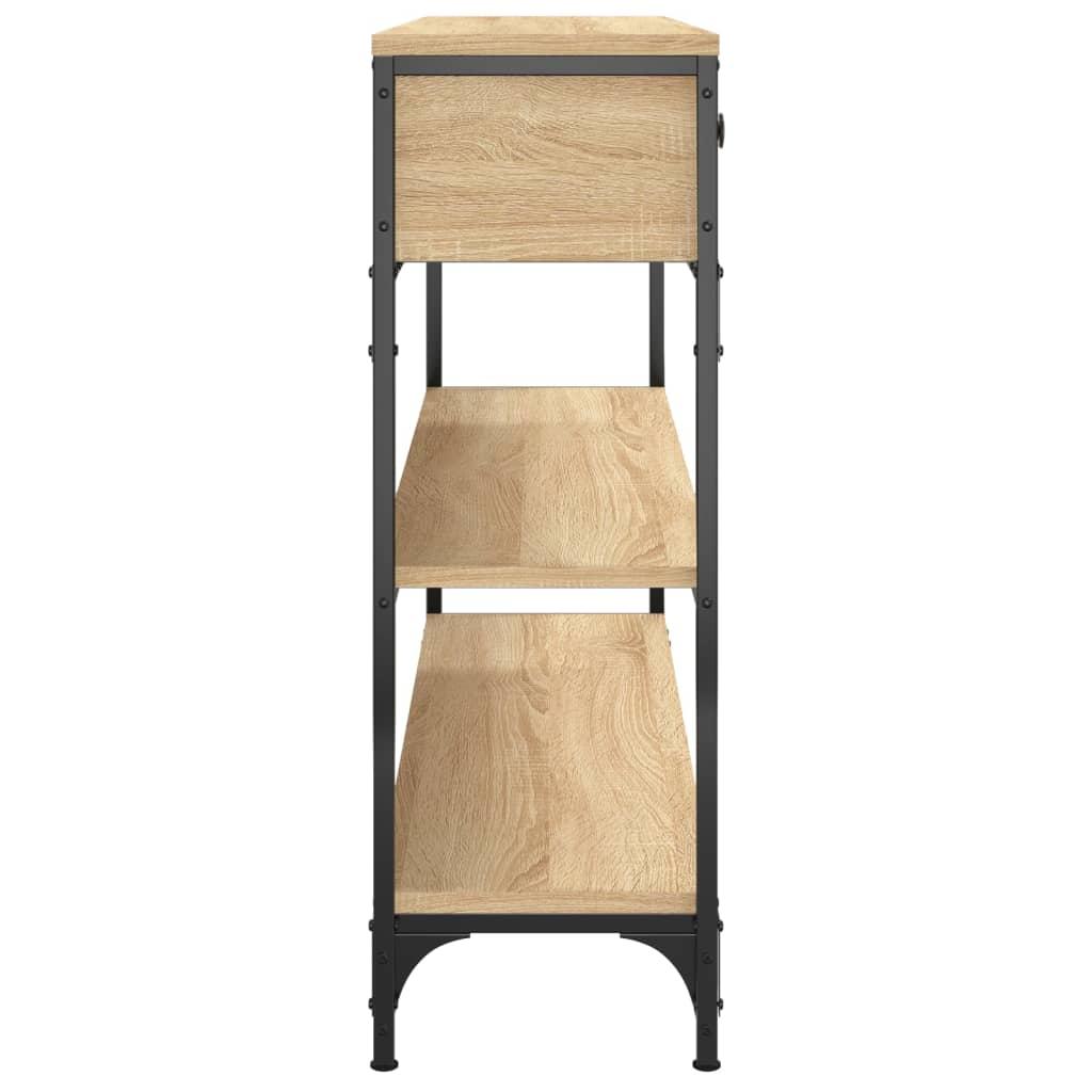 Konsolbord 100x25x75 cm konstrueret træ sonoma-eg