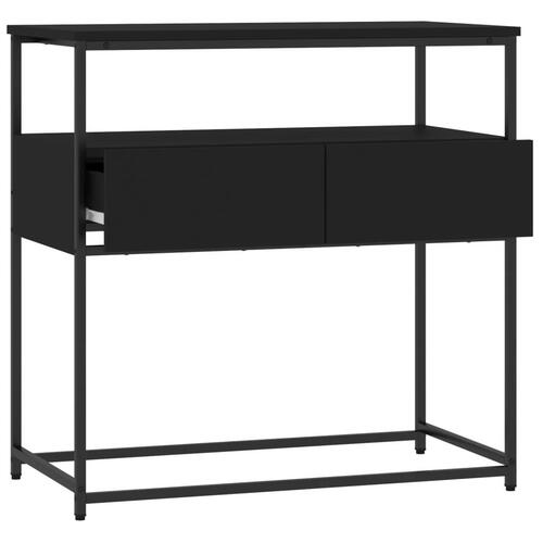 Konsolbord 75x40x75 cm konstrueret træ sort