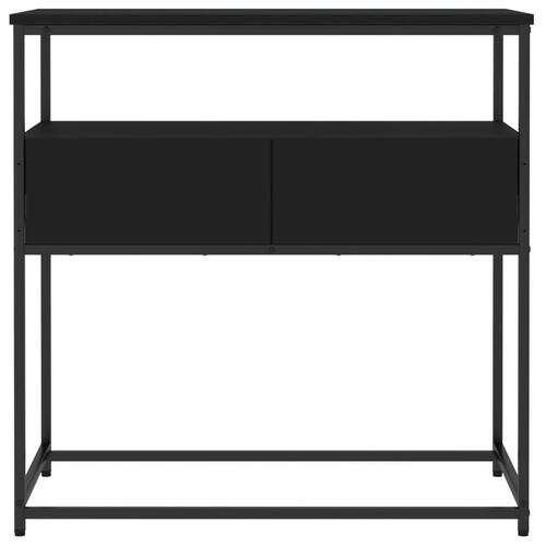 Konsolbord 75x40x75 cm konstrueret træ sort