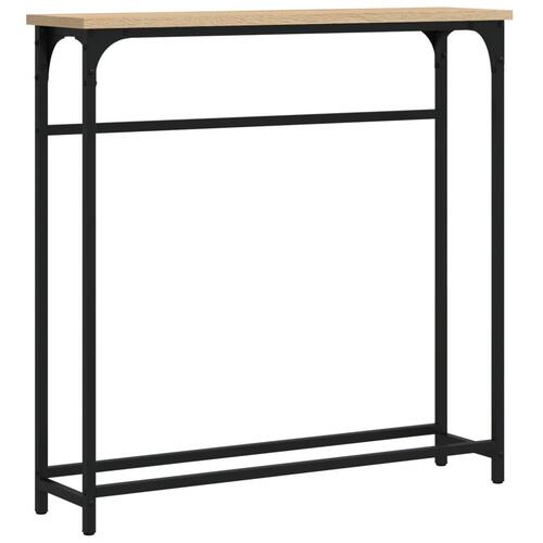 Konsolbord 75x19,5x75 cm konstrueret træ sonoma-eg