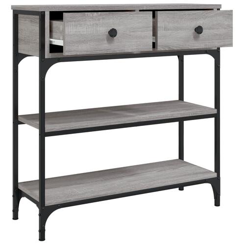 Konsolbord 72,5x25x75 cm konstrueret træ grå sonoma-eg