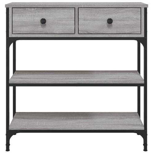 Konsolbord 72,5x25x75 cm konstrueret træ grå sonoma-eg