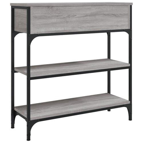 Konsolbord 72,5x25x75 cm konstrueret træ grå sonoma-eg