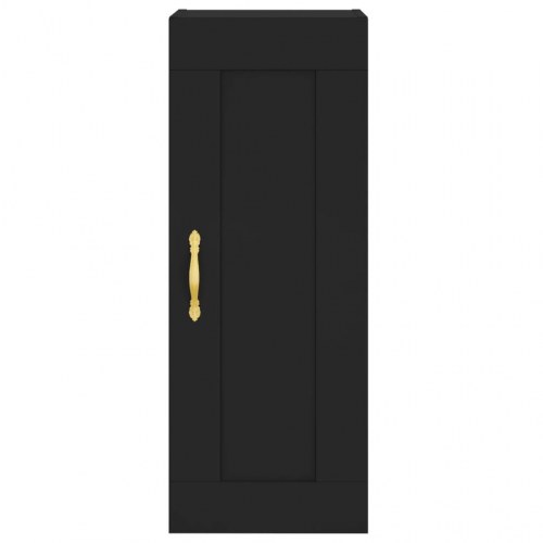 Vægskab 34,5x34x90 cm konstrueret træ sort