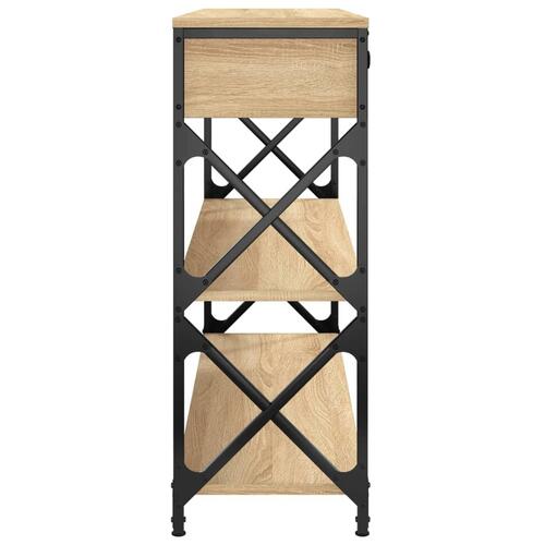 Konsolbord 100x28x75 cm konstrueret træ sonoma-eg
