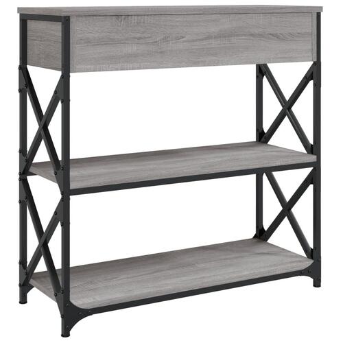 Konsolbord 75x28x75 cm konstrueret træ grå sonoma-eg