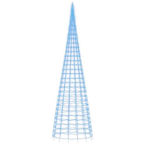 Julelys til flagstang 3000 LED'er 800 cm blåt lys