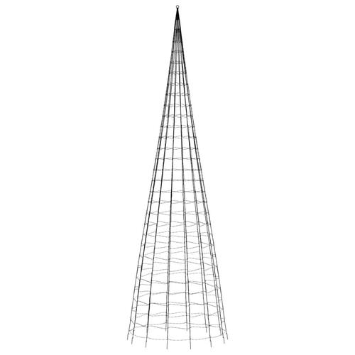 Julelys til flagstang 3000 LED'er 800 cm blåt lys