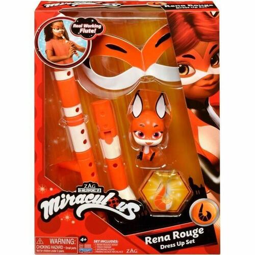Kostume til børn Miraculous: Tales of Ladybug & Cat Noir Transformation Set - Rena Rouge Orange 4 Dele