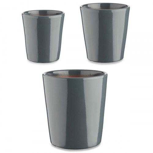 Krukker Ibergarden antracit ler - konisk sæt, Ø14/Ø17/Ø22 cm, 3 dele
