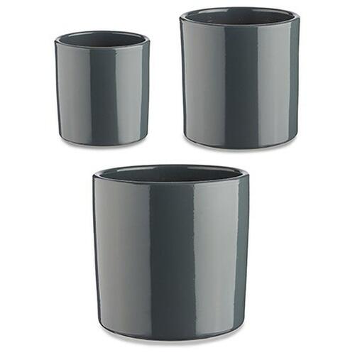 plantekrukker Ø 14 cm Ø 22 cm Ø 17 cm Cylinder 3 Dele Antracit