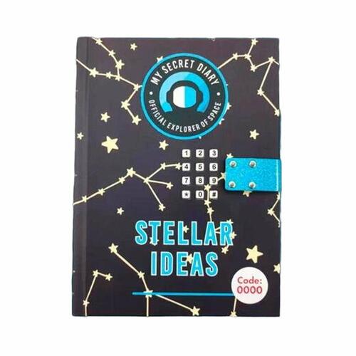 Dagbog med hemmelig kode Roymart Stellar Ideas 15 x 20,5 x 3 cm