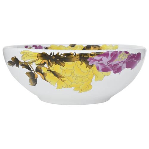 Håndvask til bordplade Φ41x14 cm rund keramik flerfarvet