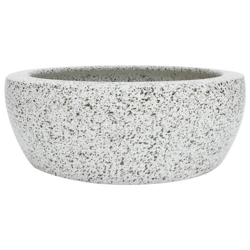 Håndvask til bordplade Φ41x14 cm rund keramik grå