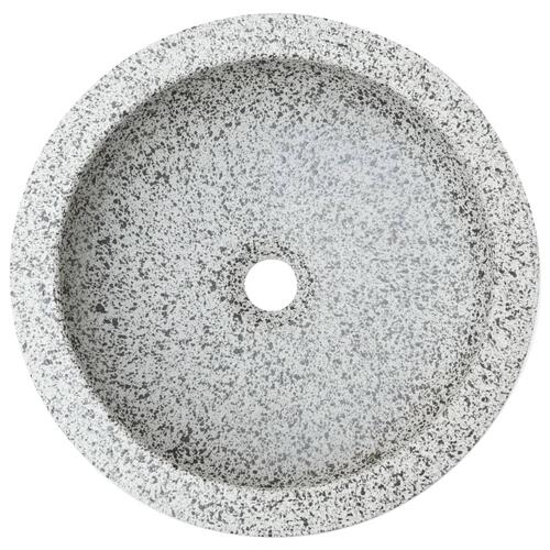 Håndvask til bordplade Φ41x14 cm rund keramik grå