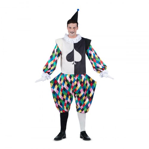 Harlekin kostume til voksne, 6 dele - L