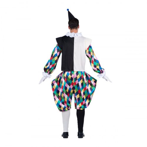 Harlekin kostume til voksne, 6 dele - L