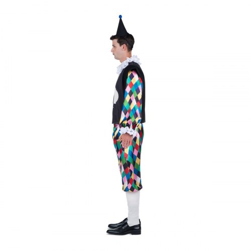 Harlekin kostume til voksne, 6 dele - L
