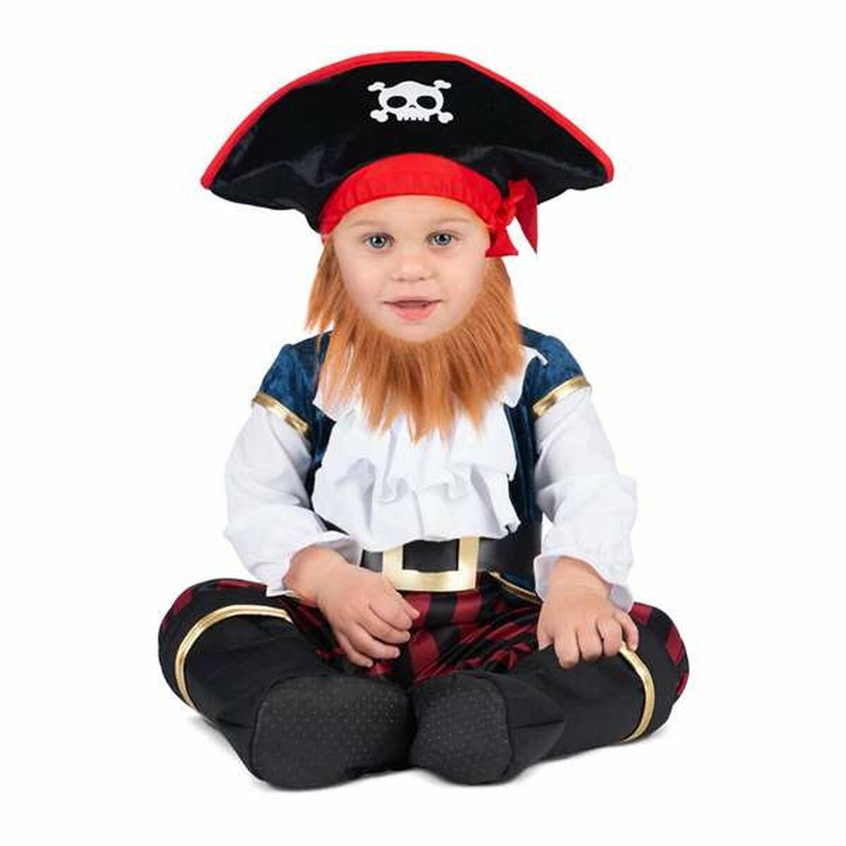 Piratkostume til baby - 4 dele, sort (7-12 mdr.)