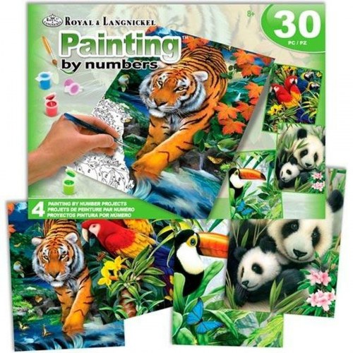 Maling efter tal sæt - Royal & Langnickel Jungle, 30 dele