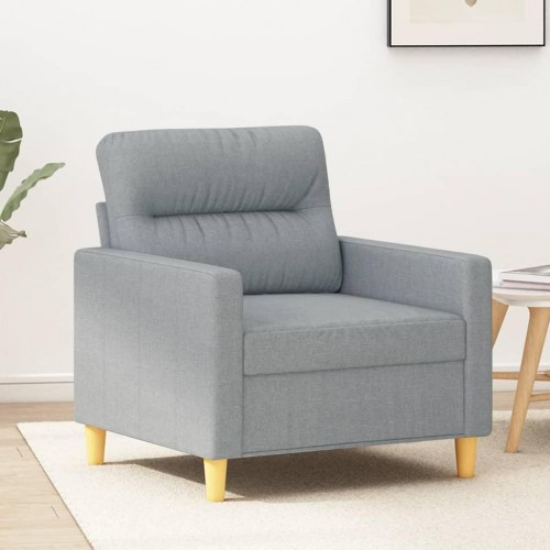 Lænestol i stof 60 cm - lysegrå, moderne sofastol