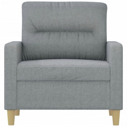 Lænestol i stof 60 cm - lysegrå, moderne sofastol