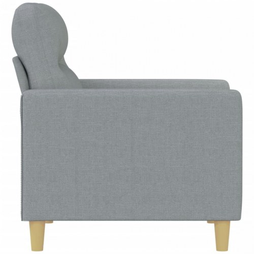 Lænestol i stof 60 cm - lysegrå, moderne sofastol