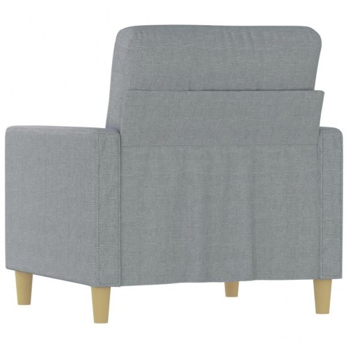 Lænestol i stof 60 cm - lysegrå, moderne sofastol