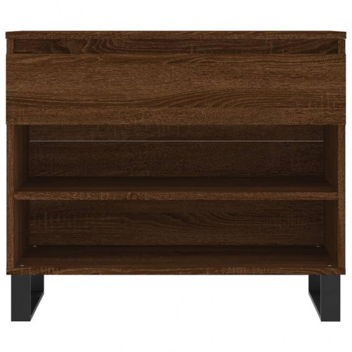 Skoreol 70x36x60 cm konstrueret træ brun egetræsfarve