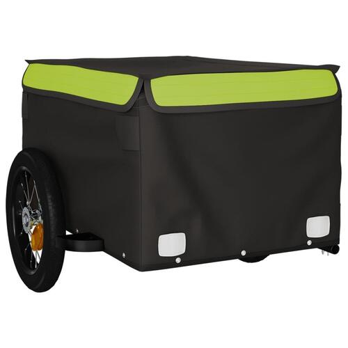 Cykelanhænger 30 kg jern sort og grøn