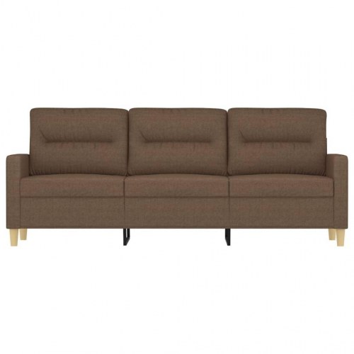 3-personers sofa i stof - brun, sædebredde 180 cm