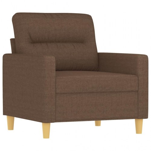 Lænestol i stof - 60 cm sædebredde, brun