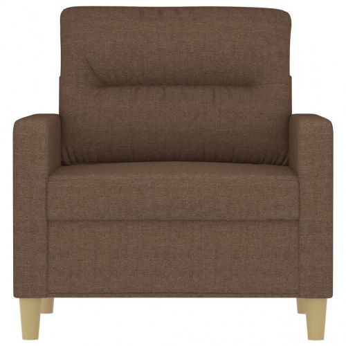 Lænestol i stof - 60 cm sædebredde, brun