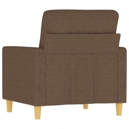 Lænestol i stof - 60 cm sædebredde, brun